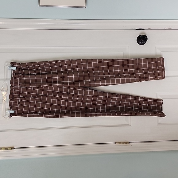 Brown Checkered Work Pants Size M - Picture 4 of 4
